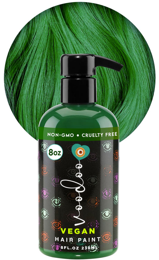MOEHAIR Semi-Permanent Hair Color | Green Hair Dye 8 Oz | No Ammonia, Sulfate or Paraben | Vegan & Cruelty-Free | Gentle & Washable Formula | Voodoo