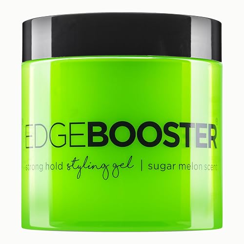 Style Factor EDGE BOOSTER® Strong Hold Styling Gel | Alcohol-Free Hair Gel with Camellia Sinensis Seed Oil for Curly, Wavy & Sleek Styles | Frizz