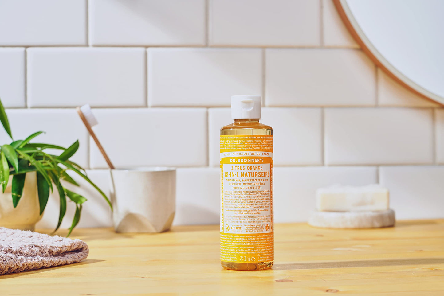 Dr. Bronner Liquid Soap, Lemon/Orange - 240 ml