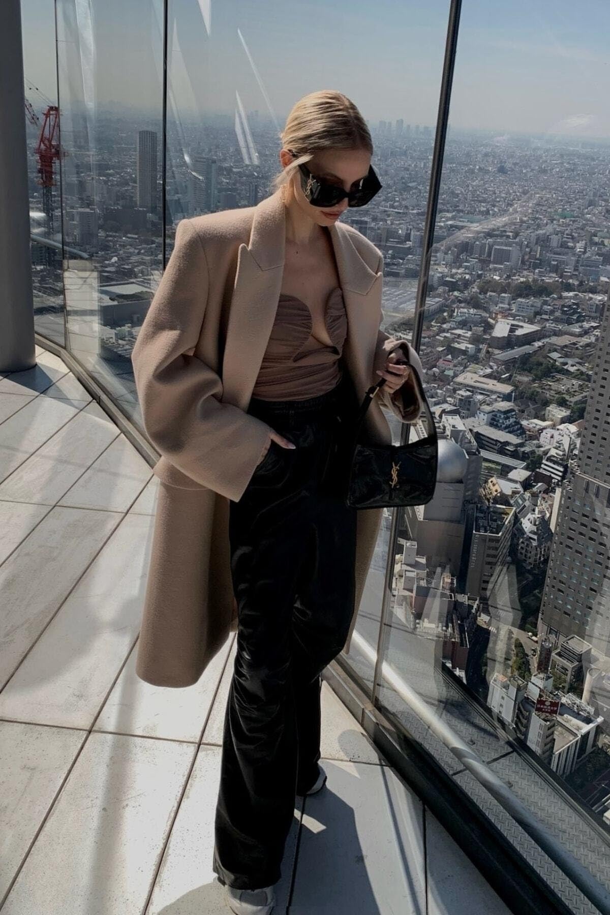 Saint Laurent Women's Sl M119 Blaze Sunglasses, Black, One Size