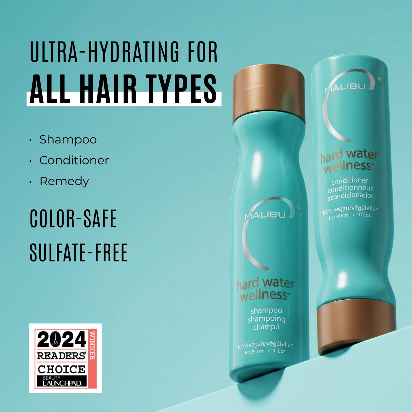 Malibu C Hard Water Wellness Remedy - Hard Water Shampoo, Conditioner & Hair Mask Packets for Removing Deposits and Impurities - Hydrating Hair Care Beauty and Personal Care Malibu C