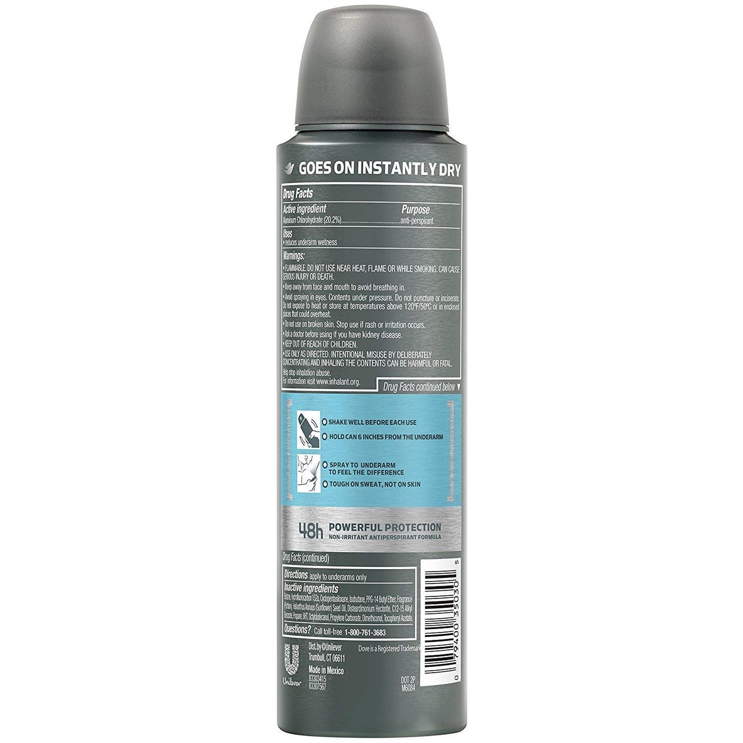 Dove Men + Care Dry Spray antitranspirante, Clean Comfort 3,8 oz (2 Pack) Beauty and Personal Care DOVE MEN + CARE