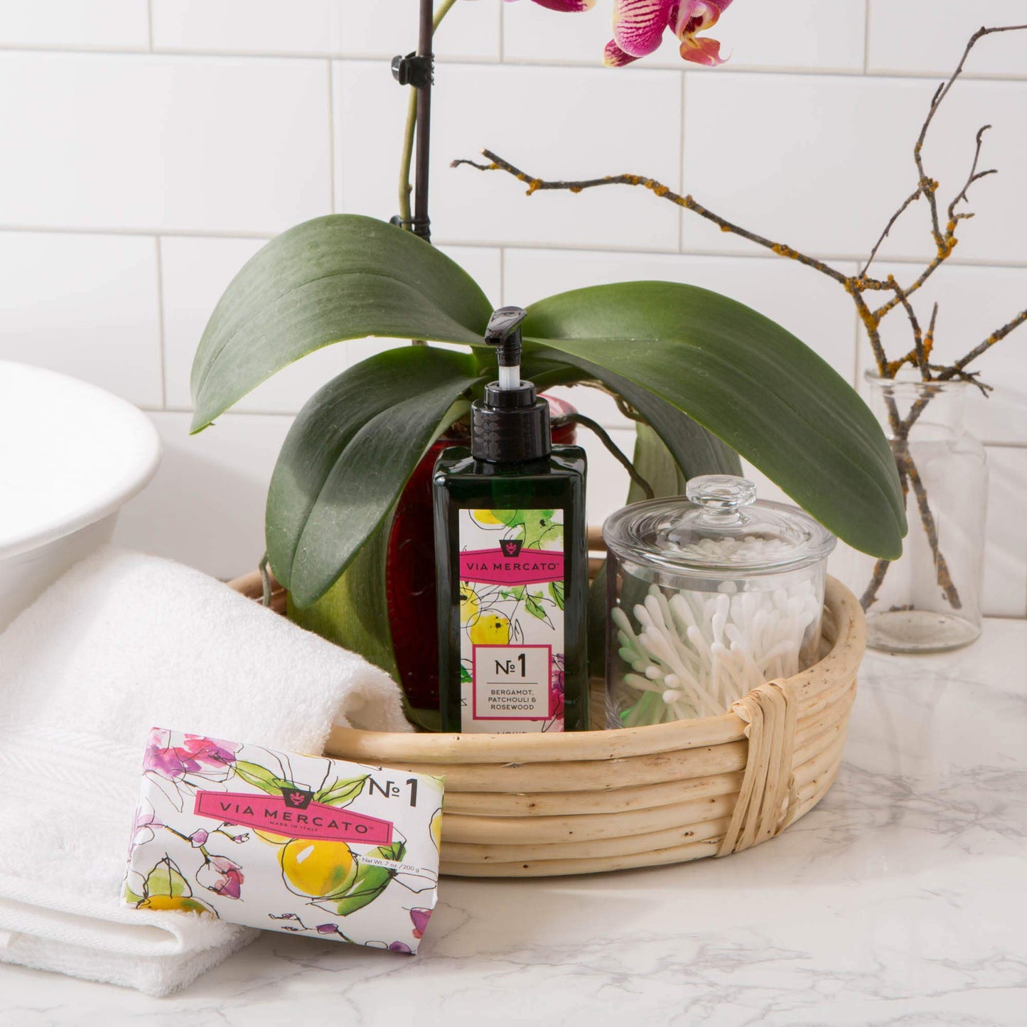 Via Mercato Liquid Soap, Shea Butter Enriched (12 oz), No. 1 - Bergamot, Patchouli & Rosewood