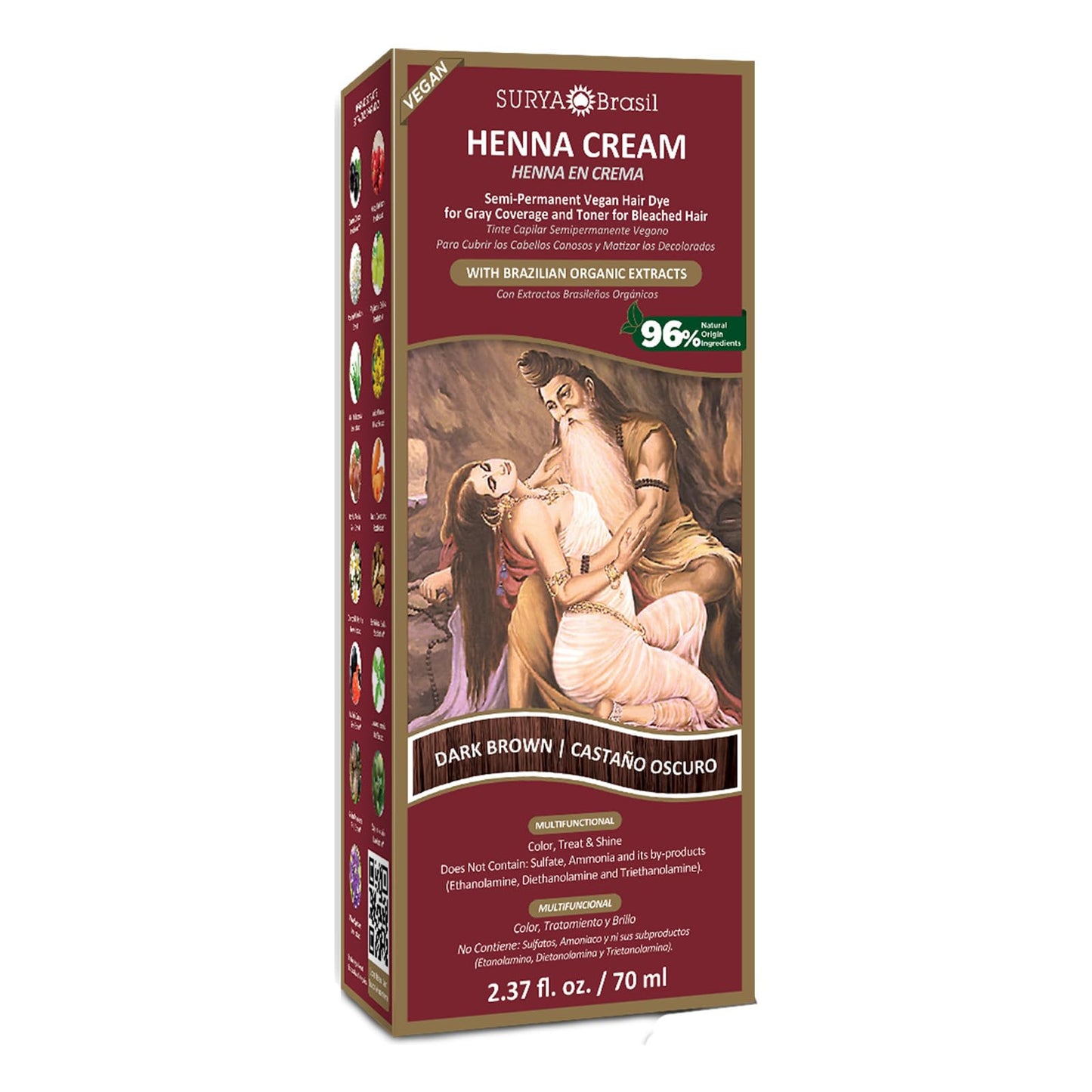 Surya Brasil Henna Dark Brown Cream - 2.37 Ounce