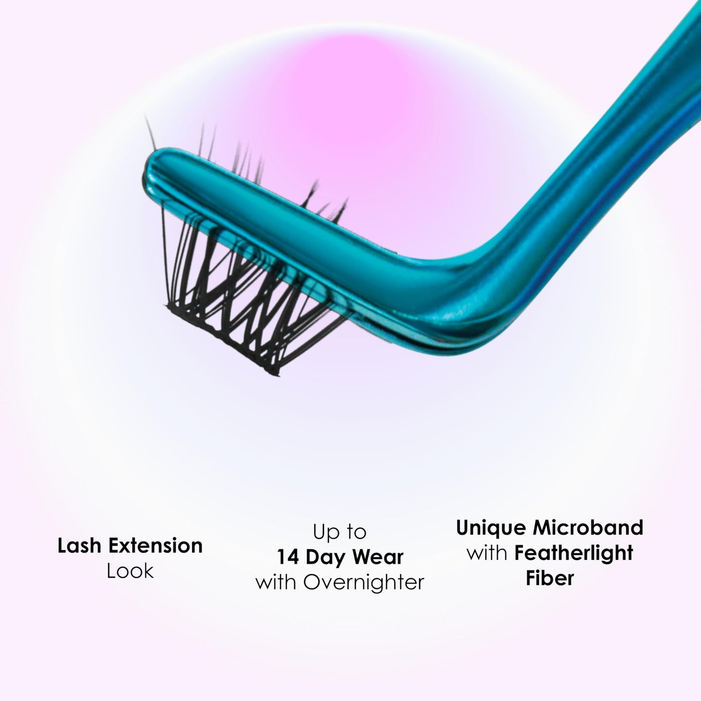 KISS Falscara DIY Lash Extension Starter Kit 10 Reusable Featherlight Eyelash Lengthening Wisps, Applicator, Bond & Seal