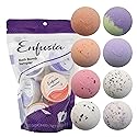 Enfusia Bath Bomb Sampler, 8-Pack Vegan, Clean Ingredients, Moisturizing Olive Oil + Baking Soda | Aromatherapy Variety for Relaxation & Better Sleep…