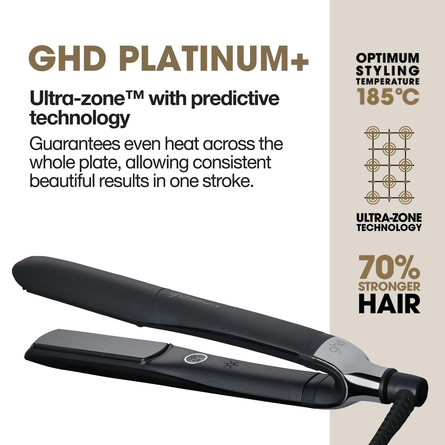 ghd Platinum+ Styler ? 1" Flat Iron Hair Straightener, Professional Ceramic Hair Styling Tool for Stronger Hair, More Shine, & More Color Protection Beauty & Personal Care ghd