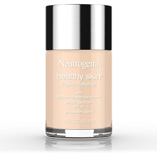 Neutrogena Healthy Skin Liquid Makeup Foundation, Broad Spectrum SPF 20 Sunscreen, Lightweight & Flawless Coverage Foundation with Antioxidant Vitamin