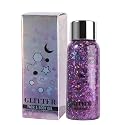 JUDEWY Body Glitter Gel, Face Glitter Body Glitter Glitter Liquid Eyeshadow, Face Hair Nail Glitter, Holographic Makeup Festival Glitter Makeup (07)
