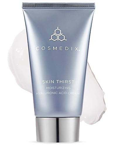 COSMEDIX Skin Thirst Hyaluronic Acid Moisturizer Face Cream - Hydrating Face Lotion & Make Up Primer for Pores, Wrinkles & Fine Lines - Daily Facial