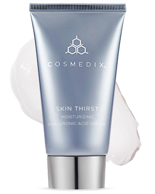 COSMEDIX Skin Thirst Hyaluronic Acid Moisturizer Face Cream - Hydrating Face Lotion & Make Up Primer for Pores, Wrinkles & Fine Lines - Daily Facial