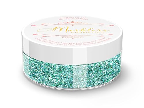 MARBLERS Holographic Face & Body Glitter [Unicorn Teal] 0.18oz (5g) | Fine | Non-Toxic | Vegan | Cruelty-Free | Festival, Rave & Party Makeup | Eye