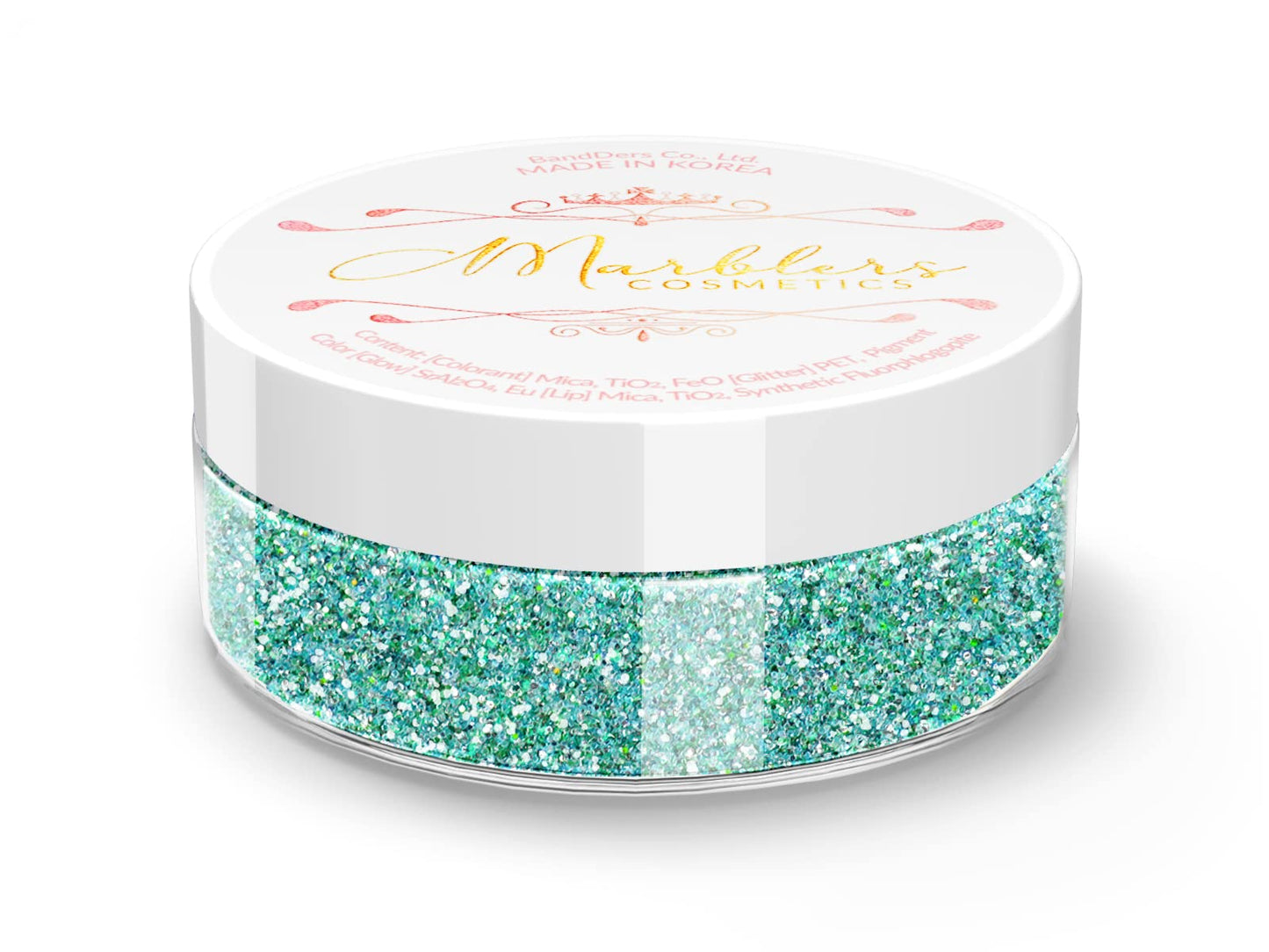 MARBLERS Holographic Face & Body Glitter [Unicorn Teal] 0.18oz (5g) | Fine | Non-Toxic | Vegan | Cruelty-Free | Festival, Rave & Party Makeup | Eye