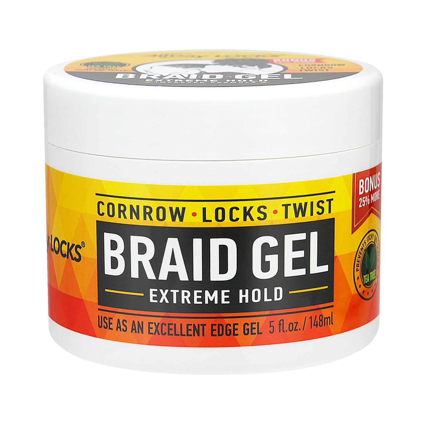 AllDay Locks Braid Gel Extreme Hold - Braiding Gel for Cornrows, Locks and Twisting, Moisturizing Edge Control for Women and Men, Natural Formula - 5