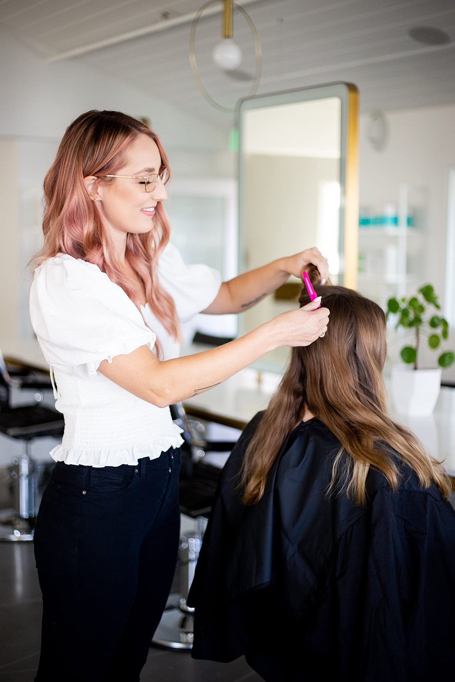 Framar Neon Creaseless Hair Clips 10 pack - Professional Salon Hair Clips for Styling Sectioning, Hair Styling Clips, Hair Clip For Sectioning, Hair