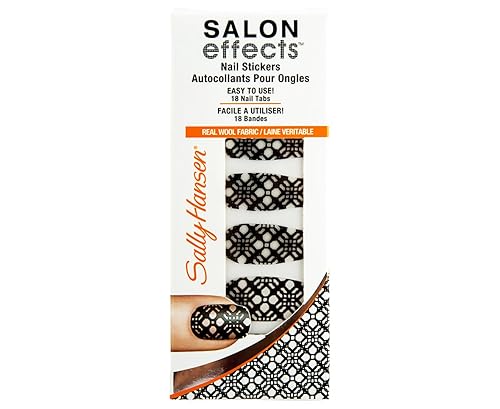 Sally Hansen Salon Effects Couture Nail Stickers, Black To Basic, 18 Count