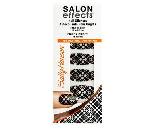 Sally Hansen Salon Effects Couture Nail Stickers, Black To Basic, 18 Count