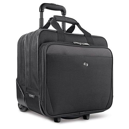 Solo New York Rolling Catalog Case with Wheels - Roller Laptop Bag, Wheeled Briefcase for Women & Men, Carry On Size for Travel, Fits 17.3" Computer