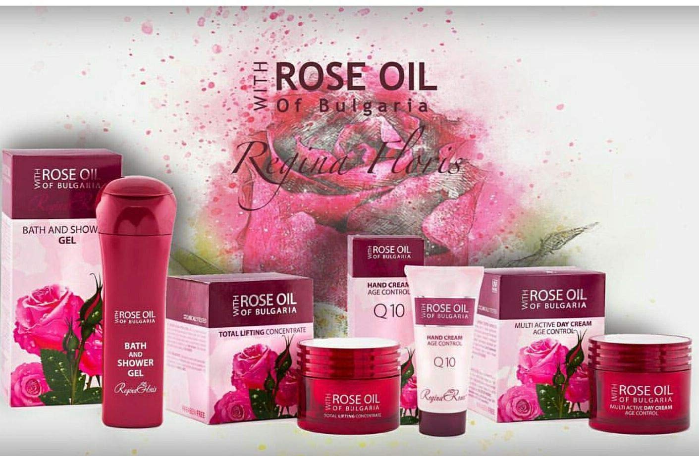 Regina Floris Age Control - Total Lifting Concentrate Face Cream with 100% Pure Bulgarian Rose Oil 30ml by Regina Floris