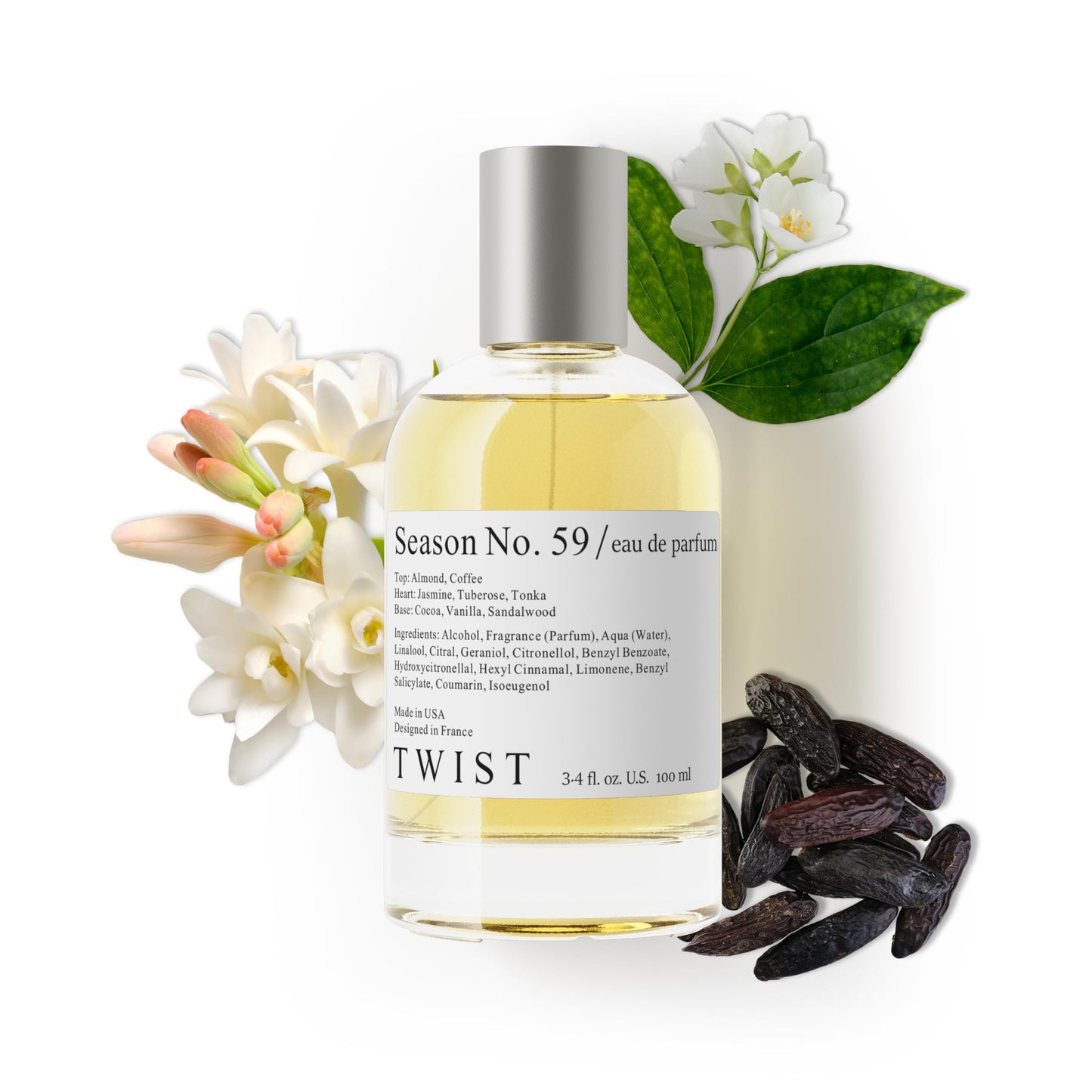 Twist Season No. 59 - Eau De Parfum Inspired by C. Herrera G.o.o.d Girl, Long Lasting Perfume For Women, Jasmine, Almond & Vanilla, Vegan Fragrance,