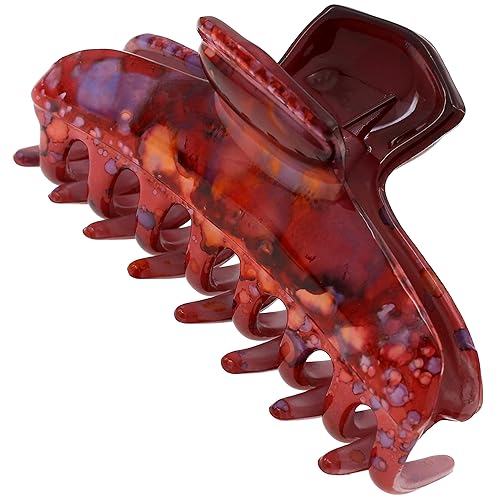 Camila Paris CP3309 French Hair Clip for Women Thick Hair for Long Curly Wavy Hair, Red, Girls Hair Claw Clips Fashion Styling Hair Accessories