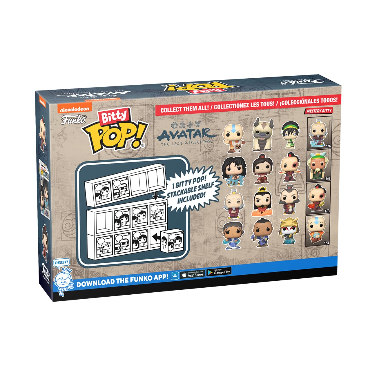 Funko Bitty Pop! Avatar: The Last Airbender - Aang, Appa, Toph, & A Surprise Mystery Mini Figure - 0.9 Inch (2.2 Cm) Collectable - Stackable Display…