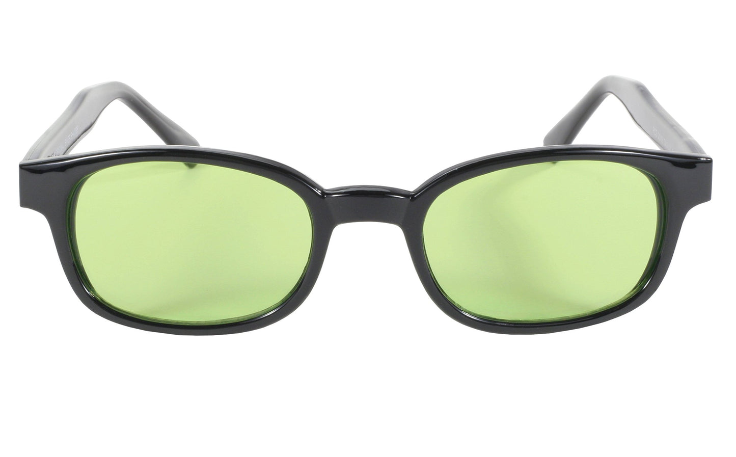 Pacific Coast Original KD's Biker Sunglasses (Black Frame/Green Lens)