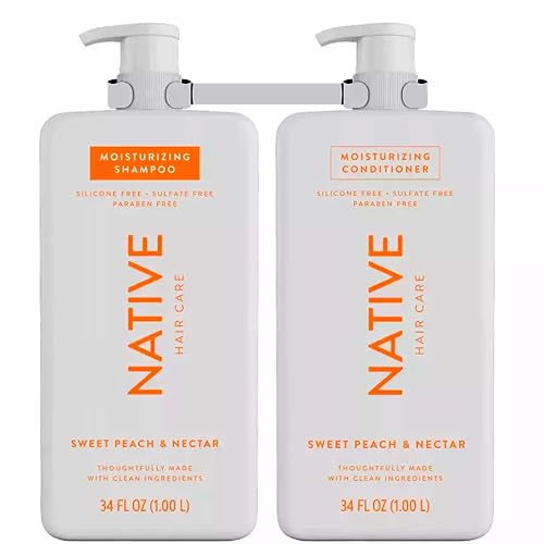 Native Sweet Peach & Nectar Shampoo & Conditioner, 34 Fl. Oz. - Pack Of 02.