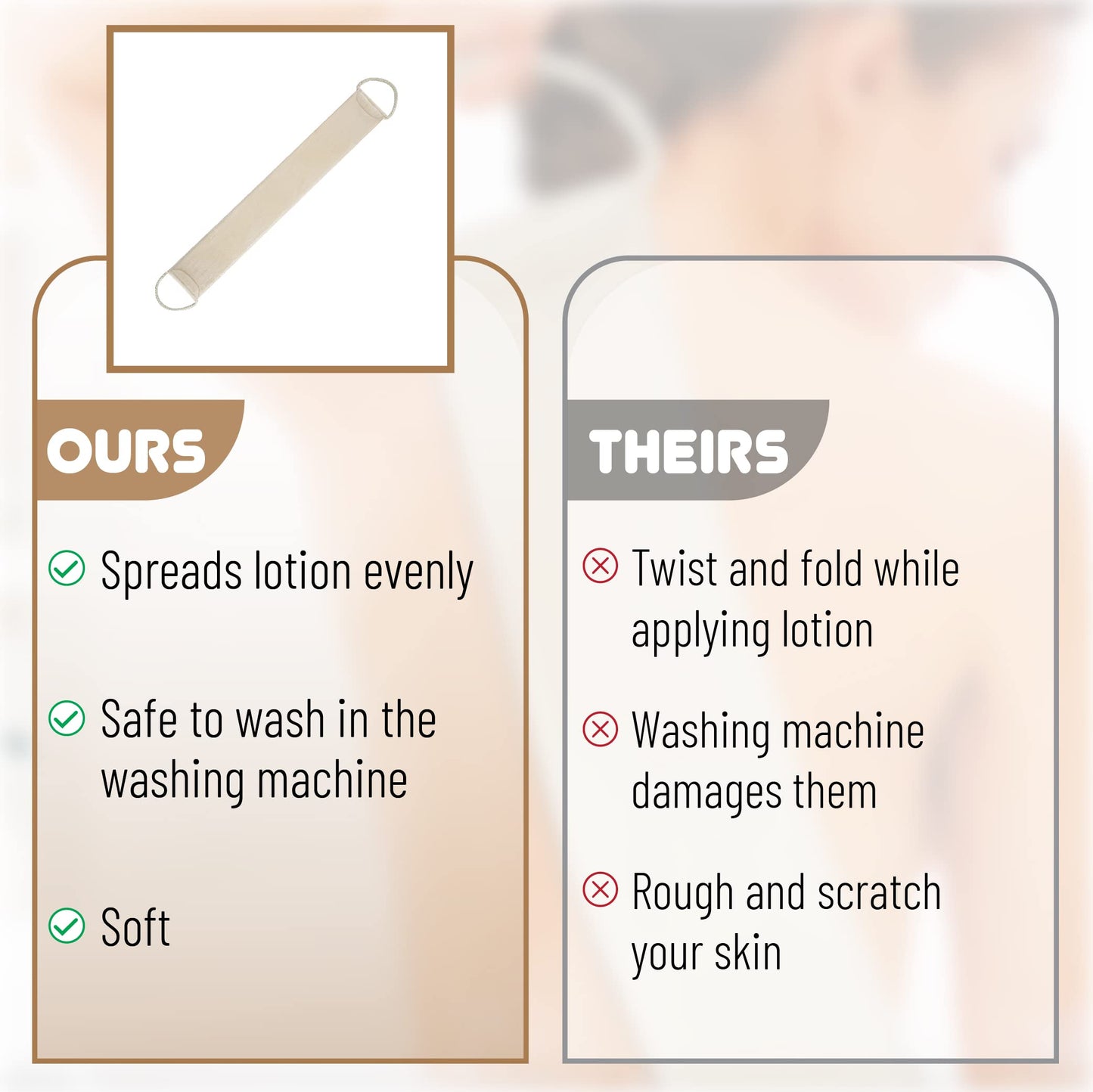 Slick- Lotion Applicator for Your Back - Easy Application of Lotions and Creams - Smooth and Even Application to Entire Back - Sunscreen Applicator