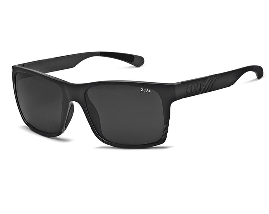 Zeal Optics Brewer | Plant-Based Polarized Sunglasses for Men & Women - Matte Black/Polarized Dark Grey Lens