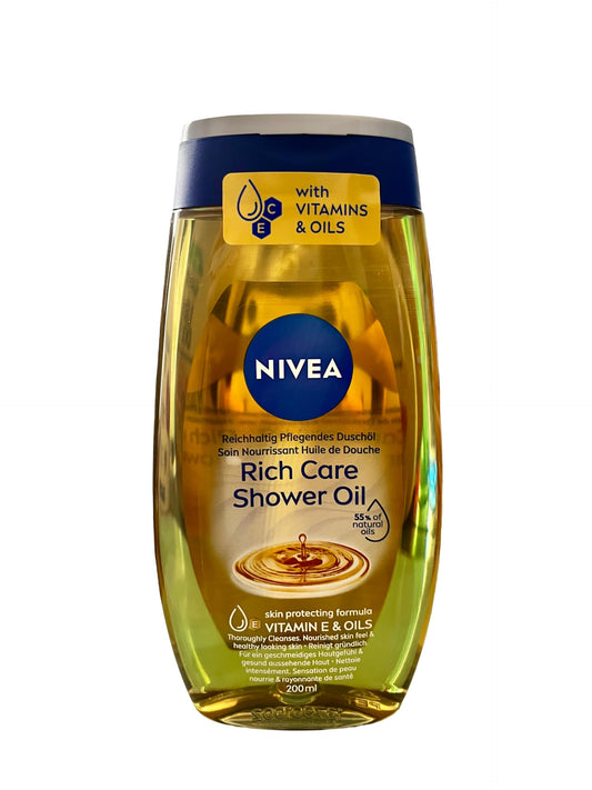 Nivea Shower Oil Natural Caring 200ml for Dry skin Beauty and Personal Care NIVEA