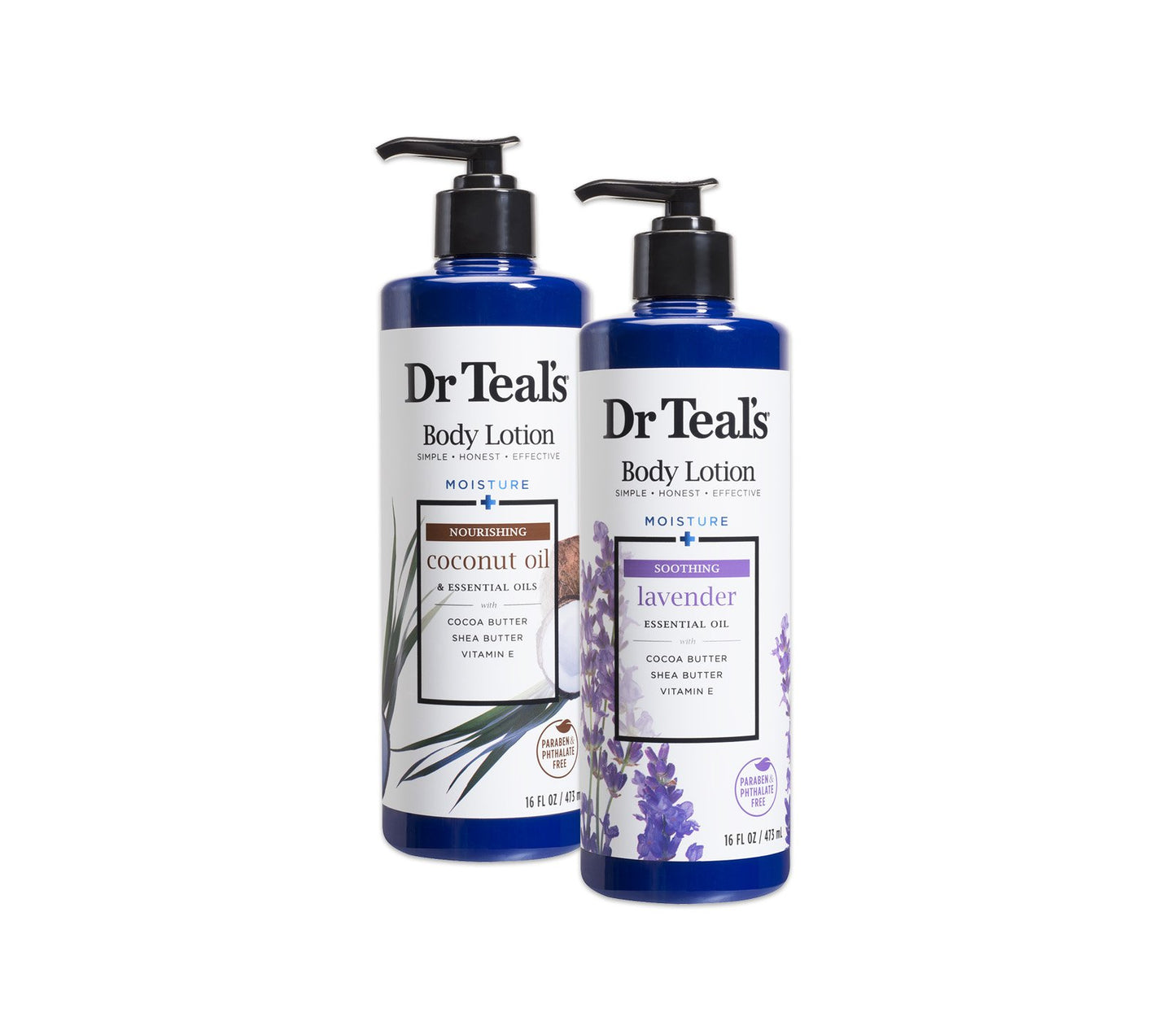 Dr Teal's Body Lotion - Coconut and Lavender, 2 Count - 32oz Total