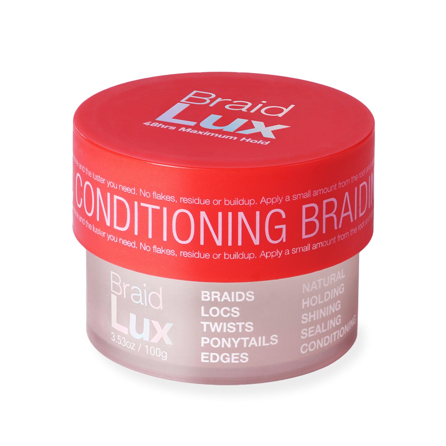 Lux Collection Braiding Gel & Braid Sealer for Box Braids - Braid Lux Gel for Braids, Locs & Twists with Castor Oil & Biotin, Non-Flaking, High Shine
