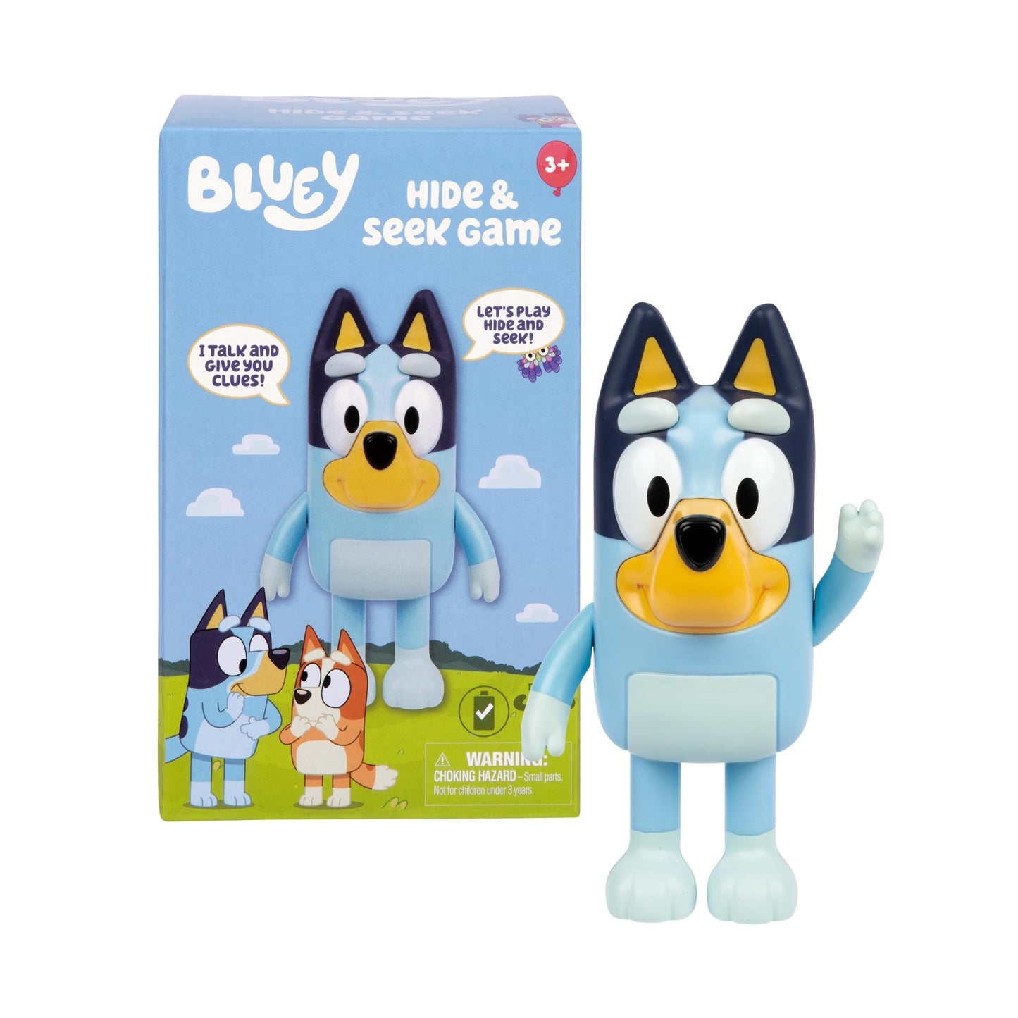 Bluey Game Hide and Seek Electronic Figure, Articulated, Musical Kids Figurines with Dance Mode, Interactive Play Toddler Figurine Toys for Ages 3+