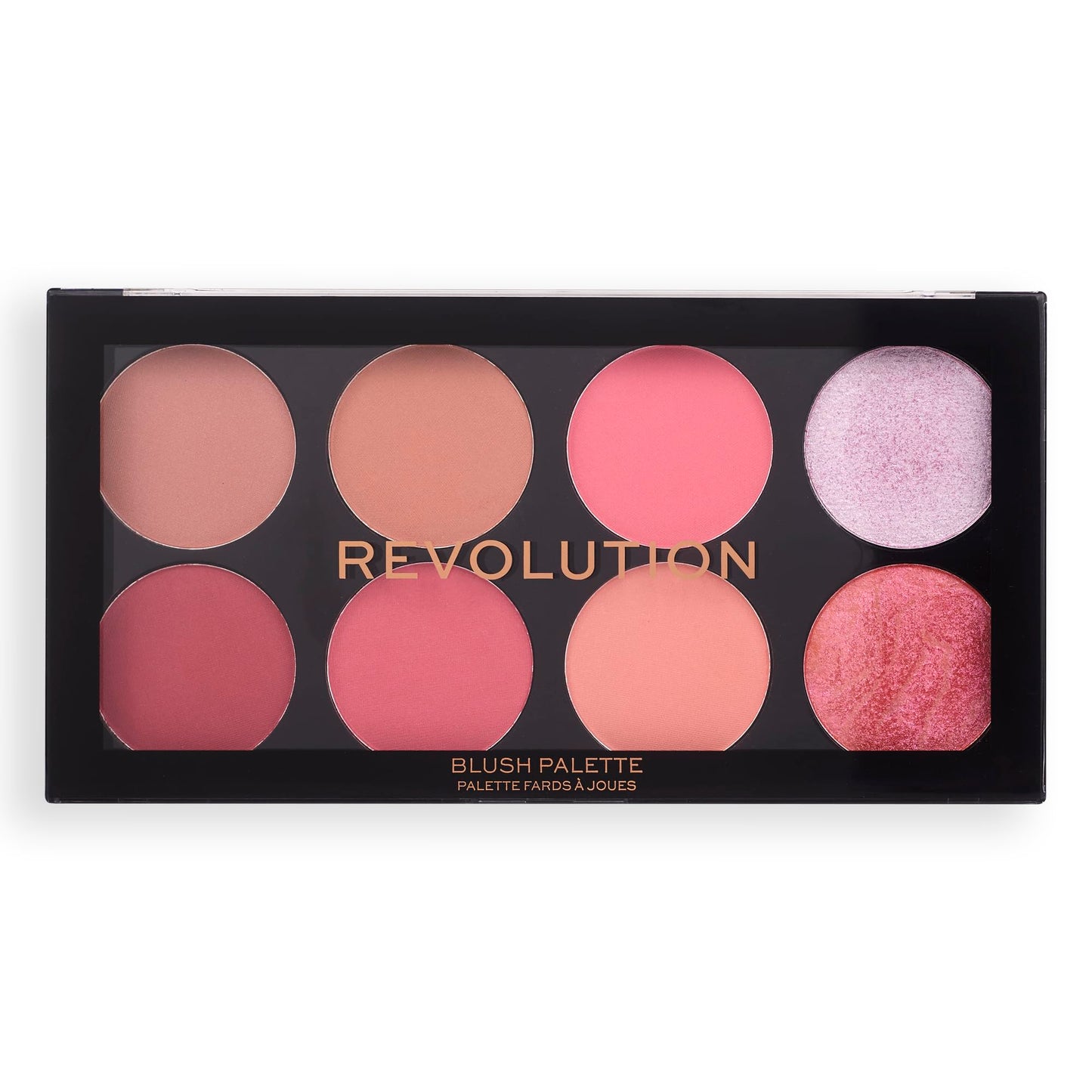 Revolution, Ultra Blush Palette, 8 Pigmented Shimmer & Matte Makeup Shades, Blendable Powder Blush Formula, Vegan & Cruelty-Free, Sugar & Spice