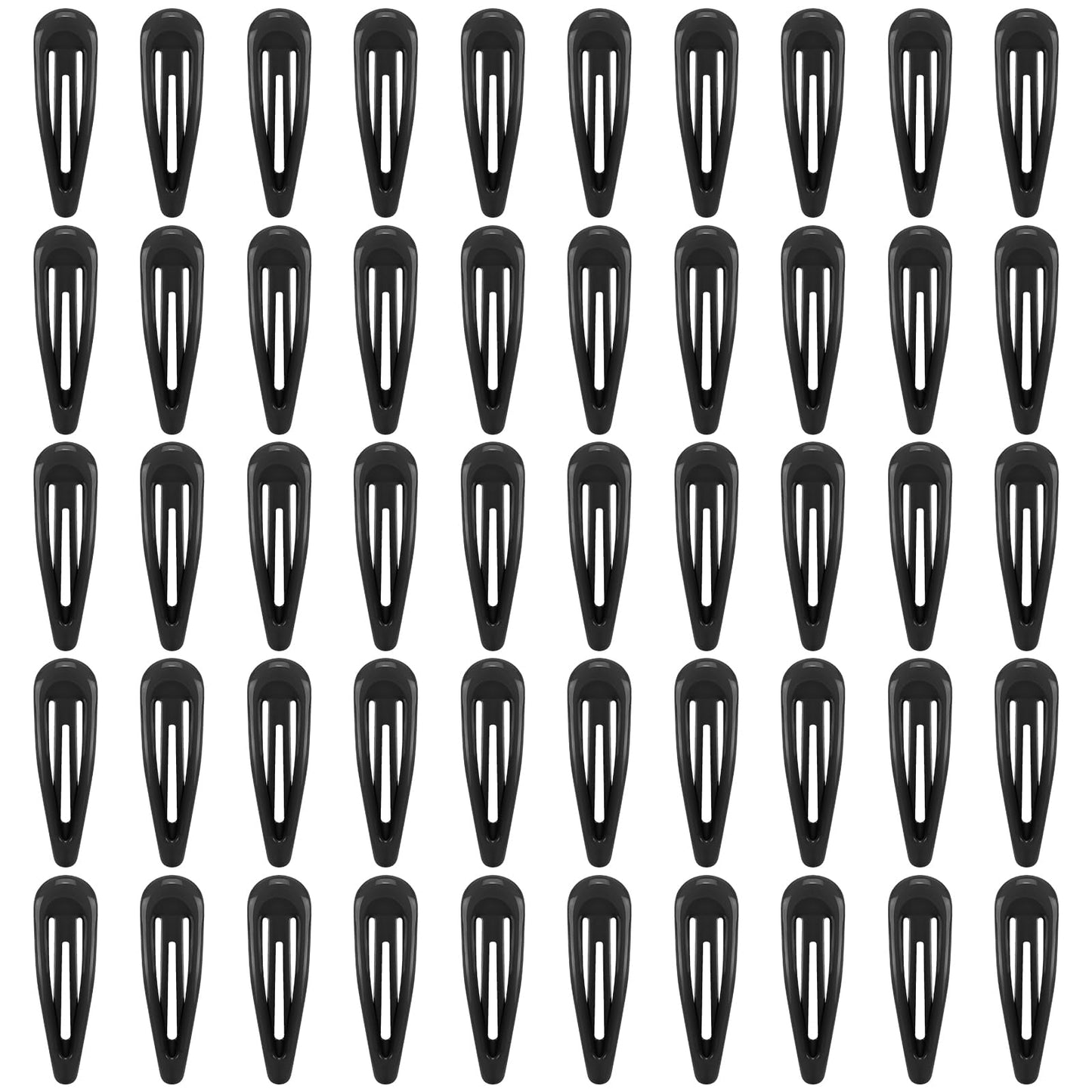 FLAREANN Glossy Black Snap Hair Clips, 50 PCS Hair Barrettes for Women Beauty and Personal Care FLAREANN Default Title