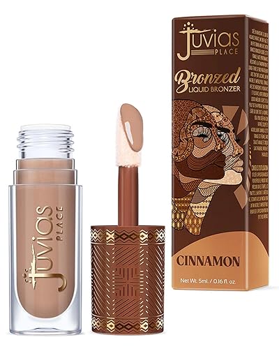 Juvia’s Place Bronzed Liquid Bronzer - Cinnamon - Liquid Bronzer for Face with Silky Blendable Texture - Buildable Coverage for Natural Contour