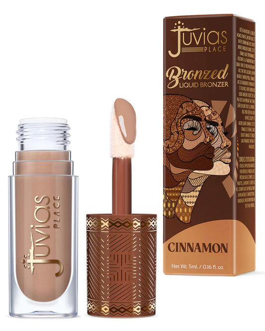 Juvia’s Place Bronzed Liquid Bronzer - Cinnamon - Liquid Bronzer for Face with Silky Blendable Texture - Buildable Coverage for Natural Contour