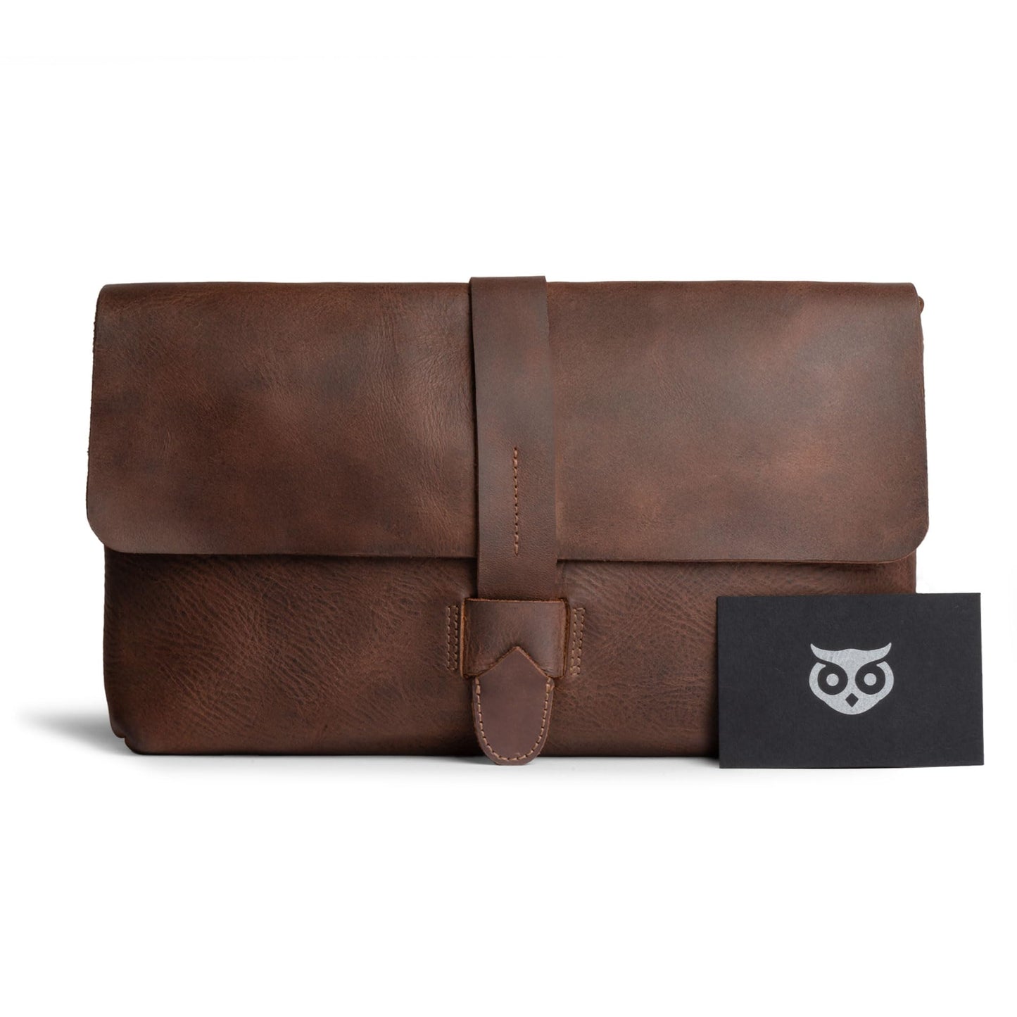 Hide & Drink, Female Clutch Bag, Vintage Handbag, Accessory Organizer, Phone Bag, Night Case, Full Grain Leather, Handmade, Bourbon Brown