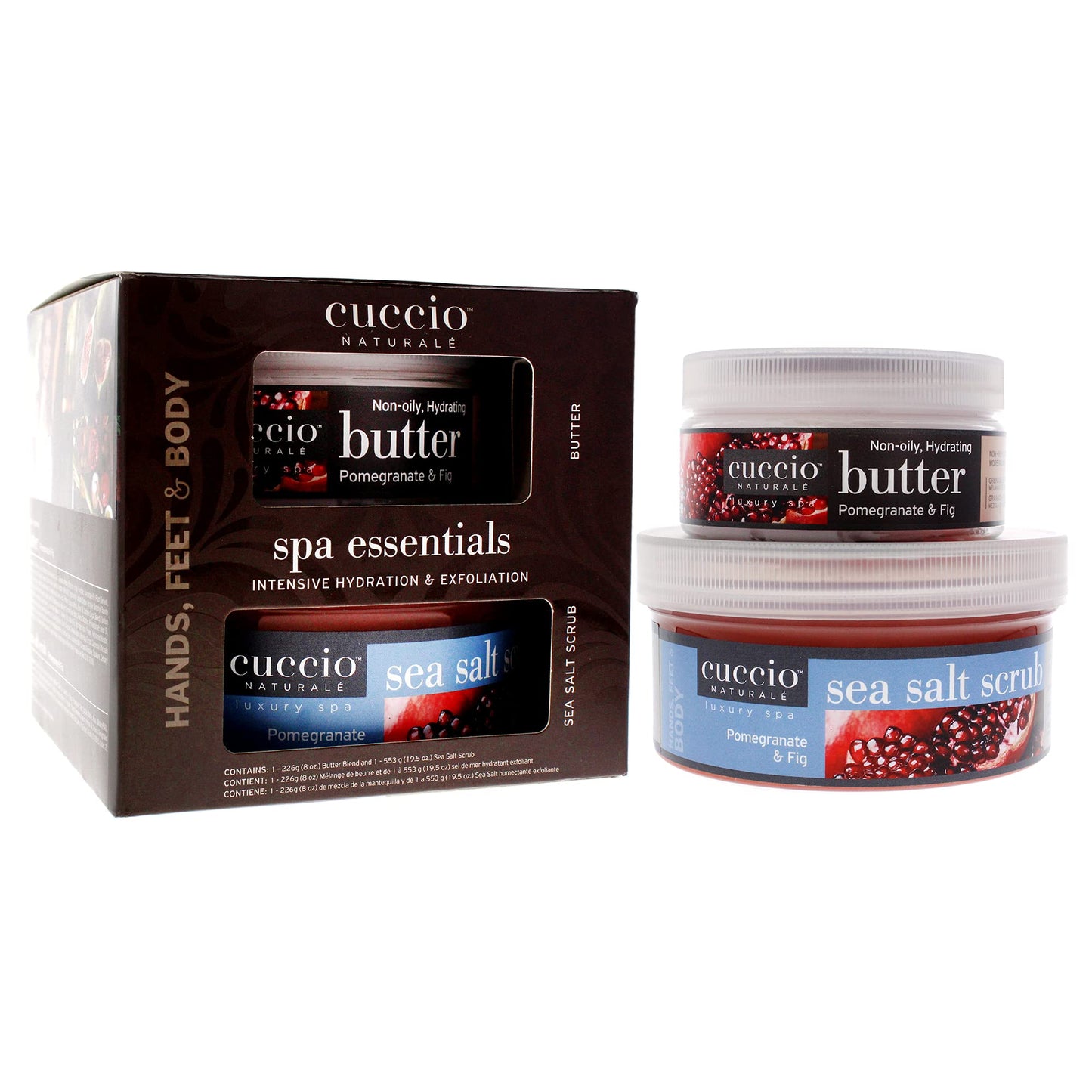 Cuccio Naturale Spa Essential Kit - Infused With Essential Oils That Dissolve Quickly - Leaves Skin Feeling Soft And Polished All Day - Healthy Beauty & Personal Care Cuccio
