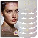 Glitter Freckles, Holographic Face and Body Glitter Tattoo Sparkle for Women Gold Glow Cosmetic Star Makeup Accessories for Festival Rave