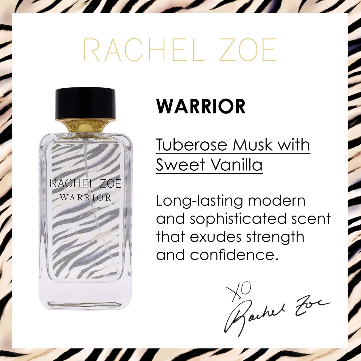 Rachel Zoe Warrior EDP Perfume for Women - Long-Lasting Luxury perfume with Fruity scents with notes of Tuberose, Musk & Patchouli - Gift for women