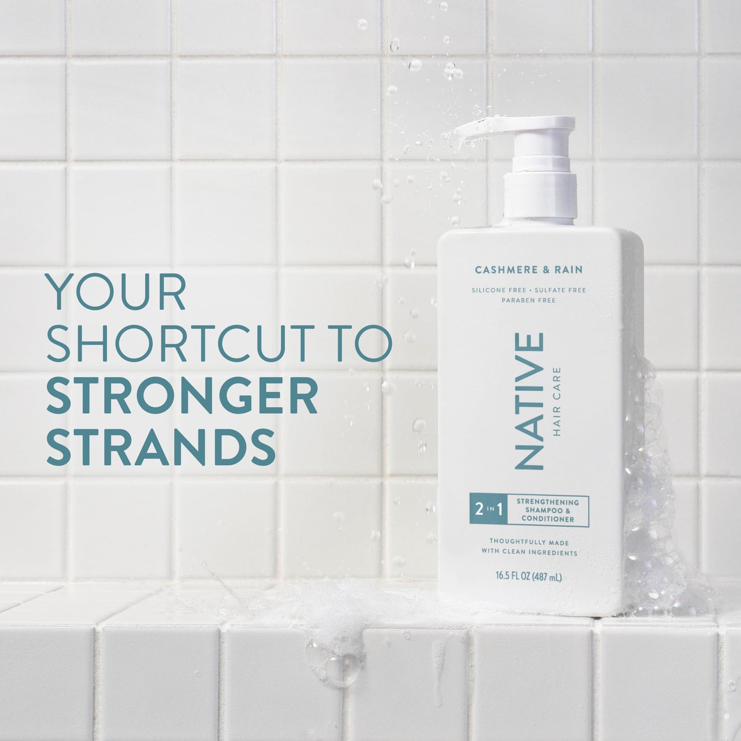 Native Stengthening 2-in-1 Shampoo & Conditioner Cashmere & Rain 16.5 fl Oz. Beauty and Personal Care Native