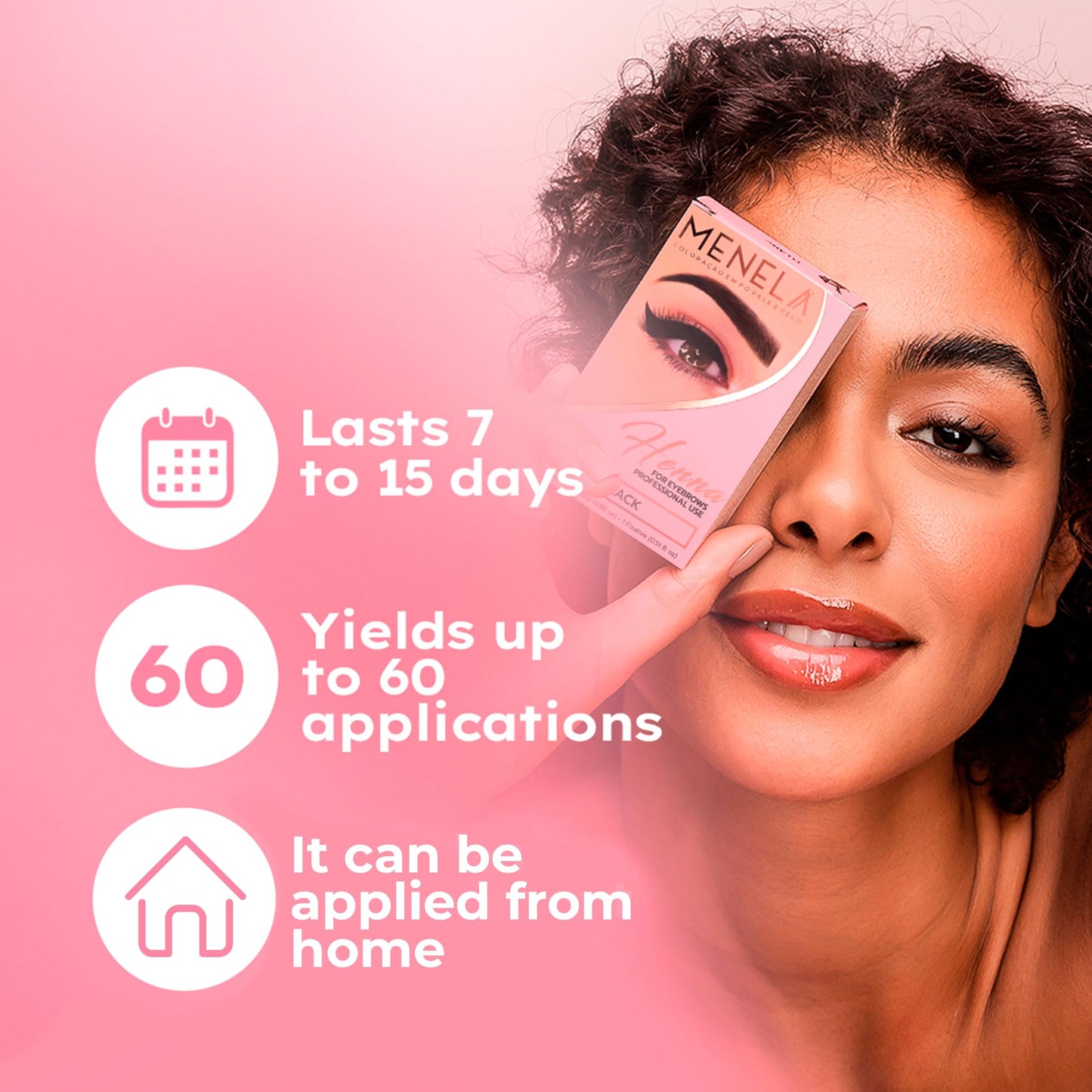 MENELA Dark Brown Eyebrow Henna Kit - Henna for Eyebrows - Eyebrow Dye & Henna for Brow - Natural Vegan Ammonia-Free - Up to 60 Applications, 2.5g Beauty and Personal Care Menela
