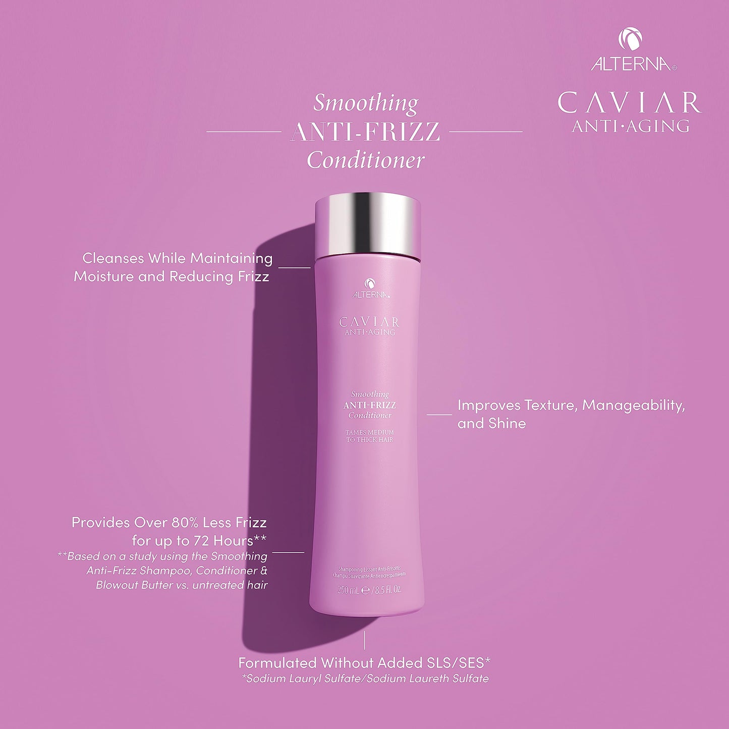 Alterna Haircare CAVIAR Anti-Aging Smoothing Anti-Frizz Conditioner 16.5 Fl Oz| For Medium, Thick Hair | Smooths Hair, Tames Frizz | Sulfate Free