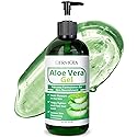 DERMOIA Aloe Vera Gel Body Moisturizer - Sunburn Relief Aloe Vera Gel for Skin with Apple Stem Cell, Cucumber & Violet Hydrosol - Hydrating Facial