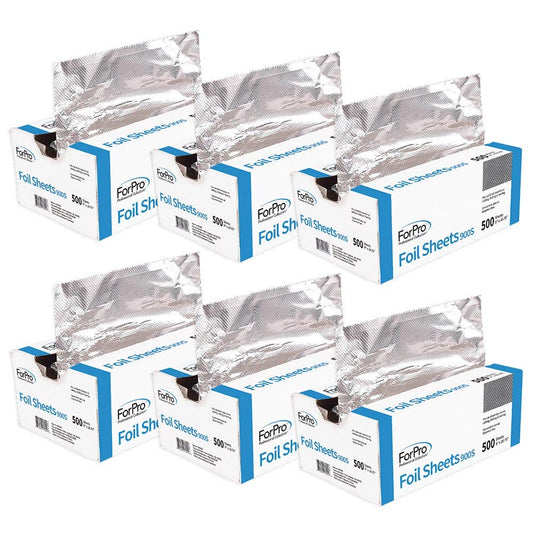 ForPro Professional Collection Embossed Foil Sheets 900S, Aluminum Foil, Pop-Up Dispenser, for Hair Color Application and Highlighting, Food Safe, 9” Beauty & Personal Care ForPro Professional Collection