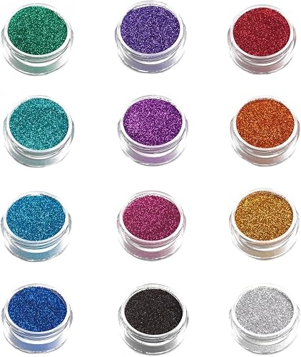 12 Pack of Glimmer Body Art Shimmer Body Glitters