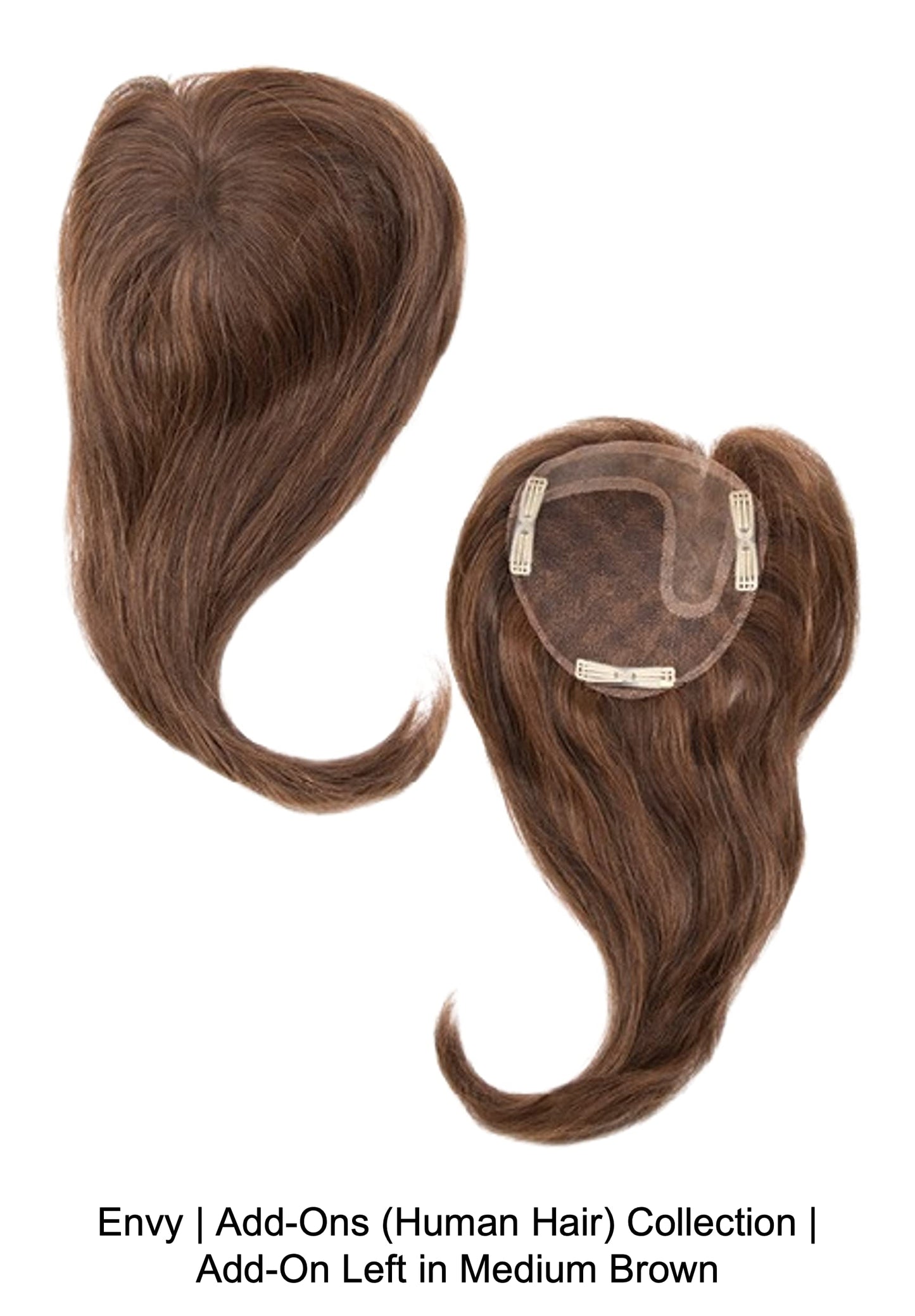 ADD-ON LEFT Human Hair/HF Synthetic Blend Topper by Envy, 5PC Bundle: Topper, 4oz Mara Ray Luxury Shampoo & Conditioner, Wide Tooth Comb, and 19 Page