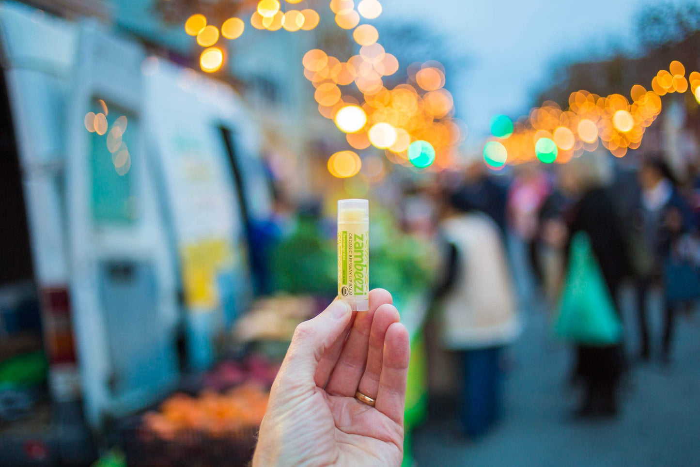 ZAMBEEZI Organic, Fair Trade Beeswax Lip Balm - Lemongrass 3 Pack - Ethically Sourced